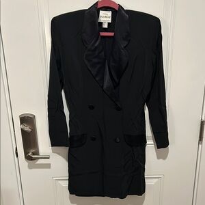 💗Vintage Black Double-Breasted Women's Romper Jacket